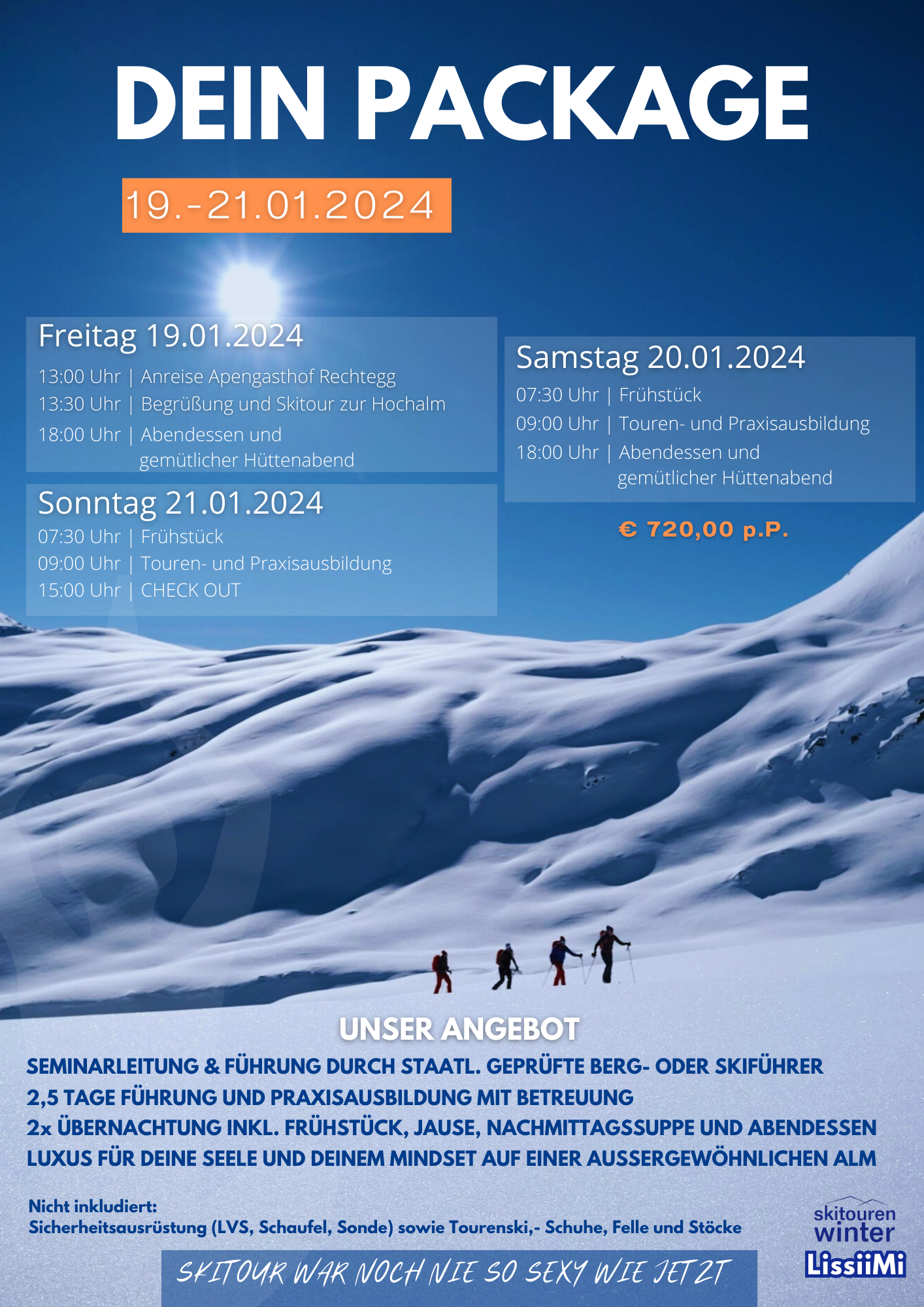 Skitouren Camp Hochalm 19.-21.01.2024 inkl. Anfahrt